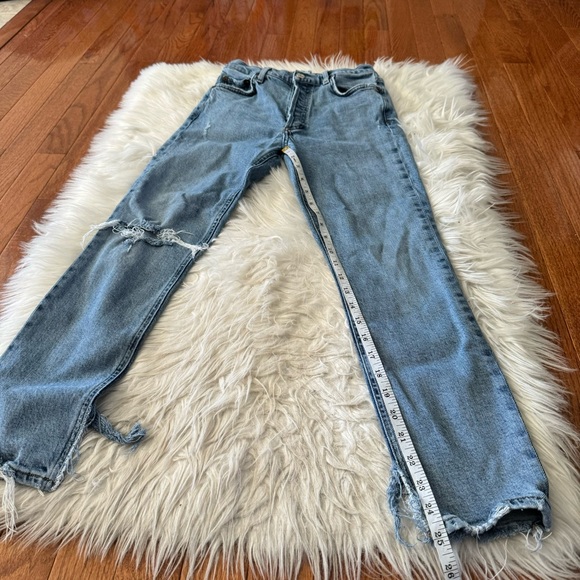 AGOLDE Buttonfly Nico High Rise Slim Jeans Headlines Size 24 - Picture 7 of 11